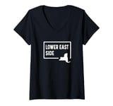 Womens Lower East Side New York City NYC NY Home Hometown Vacation V-Neck T-Shirt