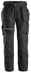 Snickers Workwear Men's Ruffwork Canvas Work Pants with Holster Pockets, Black/Black, 34W x 32L