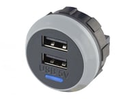 Pvpro-d usb-laddare med dubbla uttag 12-24 v, 3,0 a