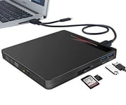 External CD DVD Drive USB 3.0 Type-C Portable CD/DVD  /-RW Burner Reader Writer