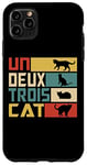 Coque pour iPhone 11 Pro Max Un Deux Trois Cat - Jeu de mots français amusant, chat amusant