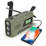 Bärbar Dab/fm-radio 4000mah Dynamo Solradio Solvradio Överlevnad Solradio Dab Radio USB-laddare med Nödlarm Väckarklocka