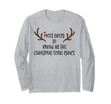 Most Likely To Know All The Christmas Song Lyrics Long Sleeve T-Shirt