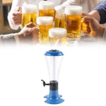 UK (Blue)3L Beer Tower Dispenser Multipurpose Luminous Tabletop Wine Beer Tower