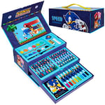 Sonic The Hedgehog Coloriage Enfant Malette Dessin Enfant Crayons de Couleur Feutres Peinture Enfant Garcon Fille, Coffret Dessin, Fournitures Scolaires 40 Pcs