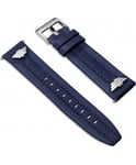 Police Urban Rebel Blue Leather Apple Strap