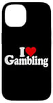 Coque pour iPhone 14 I LOVE HEART GAMBLING CASINOS PARIS TRADING LAS VEGAS