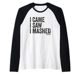 I Came I Saw I Mashed Buttons Video Games Gamer Noob Raglan Baseball Tee