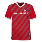 Official 2023 Women's Football World Cup Youth Team Shirt, Philippines, Red, 12-13 Years