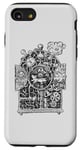 Coque pour iPhone SE (2020) / 7 / 8 Horloge de course à pied en hickory style steampunk, souris