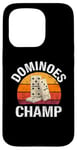 iPhone 15 Pro Dominoes Funny Board Game Lover Lucky Domino Player Vintage Case