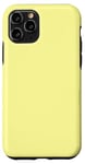 Coque pour iPhone 11 Pro Couleur jaune pastel simple