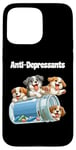 iPhone 15 Pro Max Mental Awareness Natural Anti-Depressant Funny Dog Puppies Case