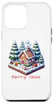 iPhone 12 Pro Max 8-Bit Pixel Art Style Gingerbread House Winter Xmas Scene Case