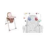 Chicco Chaise Haute Évolutive Polly Armonia pour Enfants de 0 Mois à 40 kg, Avec Barre de Jeu inclus, Chaise Haute Inclinable avec Hauteur et Repose-Pieds Réglables, 4 Roues, Compacte