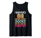 Womens I Survived Reading Banned Books And All I Got Was Sma Tank Top