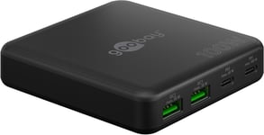 Goobay USB-C Multiport Skrivbordsladdare PD GaN 100W - Svart