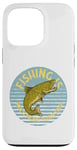 Coque pour iPhone 13 Pro Pêche sautant poisson pêche à la ligne art saut truite pêche