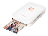 HP Sprocket Photo - Imprimante - couleur - zinc - 50 x 76 mm jusqu'à 0.67 min/page (couleur) - capacité : 10 feuilles - Bluetooth 3.0 - blanc - avec Papier photo HP ZINK Sticky-Backed (10...