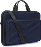 Sacoche Ordinateur Portable de Coque Rigide Homme Femme,Pochette Ordinateur 15-15,6 Pouces Compatible avec MacBook/HP,Sac PC Portable 16 Pouces avec Poche Avant&Bandoulière,Bleu Marin