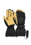 Reusch Down Spirit Gore-tex Gants de Ski particulièrement Chauds, imperméables et Respirants avec Duvet, Noir/Camel, 11