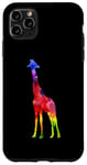 Coque pour iPhone 11 Pro Max Girafe Art Coloré Zoo Safari Animal Girafe