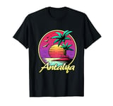 Antalya. 80s Palm Sunset. Tropical Beach Summer. T-Shirt