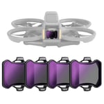 NEEWER Kit de Filtres ND Magnétiques & Accessoires Adaptateur Magnétique, Compatible avec Drone DJI Avata 2, Pack de 4 Filtres Densité Neutre ND8 ND16 ND32 ND64, Contour Ultra Fin et Verre Optique HD