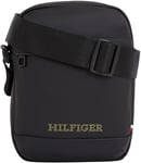 Tommy Hilfiger Men TH MONOTYPE PU MINI REPORTER, Black, One Size