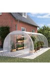 White Outdoor Walk-in Tunnel Greenhouse with Steel Frame