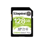 Kingston Canvas Select Plus - flash-minneskort - 128 GB - SDXC UHS-I