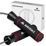 Amonax Corde a Sauter Sport et Crossfit, Corde à Sauter Boxe, Jump Rope Adulte, Skipping Rope pour sport maison fitness materiel, speed rope pour homme et femme accessoire musculation