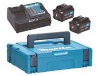 MAKITA BATTERISETT 2X12V 4,0AH M/LADER 197641-2