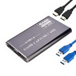 Carte d'acquisition Audio-vidéo HDMI 1080P 60fps,HDMI vers USB 3.0,plaque d'enregistrement pour diffusion en direct de jeux,entrée micro,boucle de sortie 4K - Type Grey S41