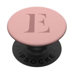 Lettre E Monogramme Nom Initiale E Rose Marron Cadeau pour Elle PopSockets PopGrip Adhésif