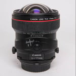 Canon Used TS-E 17mm f/4L Manual Focus Tilt Shift Lens