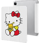 Étui Pour Ipad Pro 2021 Hello Kitty 12,9 Pouces, Type Ordinateur Portable, Support À Trois Volets Avec Porte-Stylo, Réveil/Veille Automatique