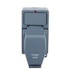 Prise Schneider electric - LWP3010E - Lisse Prise a interrupteur etanche IP66 13 A 250 V Gris avec interrupteur externe