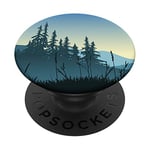 Teal Mountain Pop Mount Socket Night Art Work Tree Woods PopSockets PopGrip: Swappable Grip for Phones & Tablets