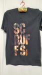 100% Cotton Short Sleeve Scruffs Ladies T Shirt in Black Size S (460)