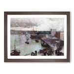 Departure Of The Orient By Charles Conder Classic Painting Framed Wall Art Print, Ready to Hang Picture for Living Room Bedroom Home Office Décor, Walnut A2 (64 x 46 cm)