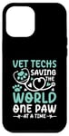 Coque pour iPhone 12 Pro Max Vet Techs Saving The World One Paw At A Time