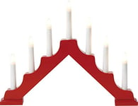 HGD Commande électrique lumineux Chandelier 7 Flame, Rouge, bois