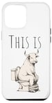 iPhone 12 Pro Max Funny Bull Sitting on Toilet – Hilarious Animal Adult Joke Case