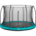 14ft Salta Green Comfort Edition InGround Round Trampoline with Enclosure