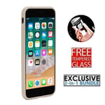 INCASE Bumper Gold Frame Case For iPhone 8 Plus & 7 Plus + Free Tempered Glass