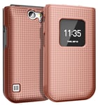 Grid Texture Case Slim Hard Shell Slim Cover for Nokia 2720 V Flip Phone