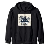 Spooky House on a Haunted Hill Design Costume Zip Hoodie