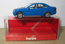 MICRO HERPA HO 1/87 MERCEDES-BENZ C-KLASSE BLEU #022958 IN BOX