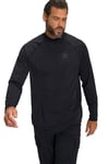 JAY-PI Vêtements de Sport, T-Shirt 1/1, col Montant, Noir, XXL Homme